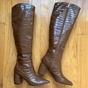 Marc Fisher Shoes Marc Fisher Womens Retie Snakeskin Tall